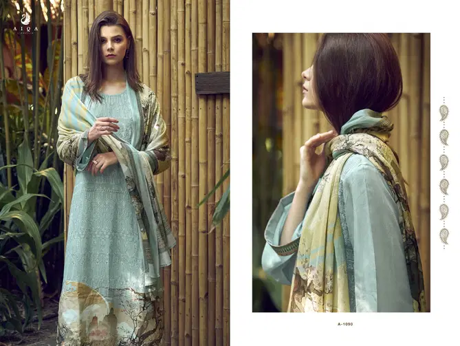 Lavender By Aiqa Fancy Work Muslin Printed Salwar Kameez Wholesale Shop In Surat